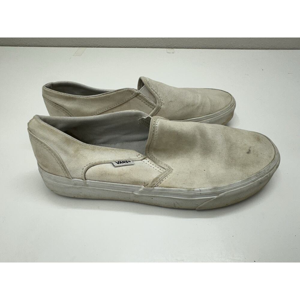 Vans Off The Wall Women Size 7.5 Sneakers White Skateboard Slip On